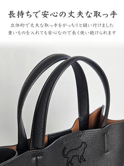 【受注生産】Leather Handbag [ねこ]