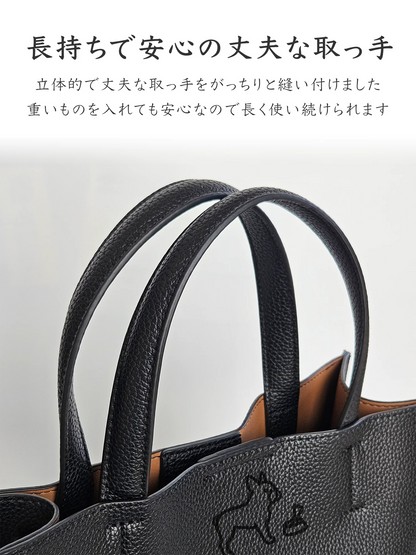 【受注生産】Leather Handbag [フレンチブルドッグ]