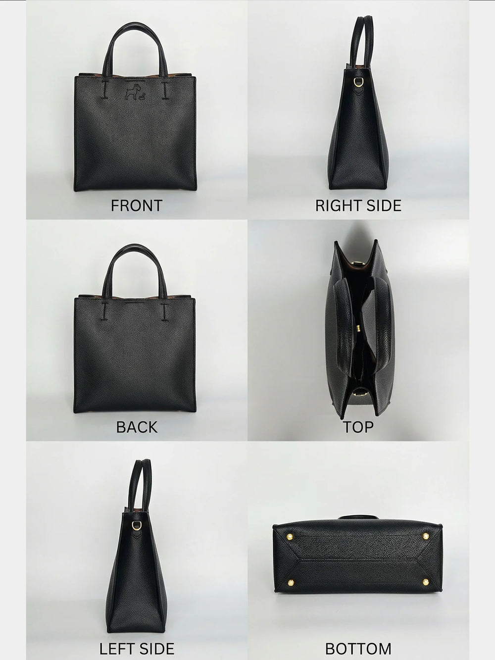 【受注生産】Leather Handbag [ミニチュアシュナウザー]