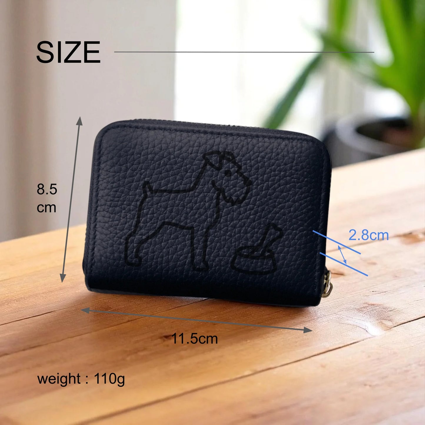 Mini Leather Wallet [ミニチュアシュナウザー]