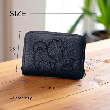 Mini Leather Wallet [ポメラニアン]