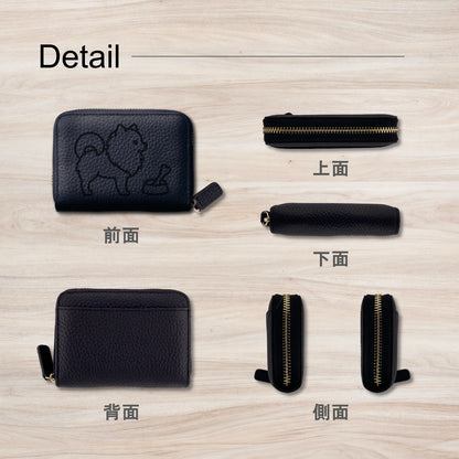 Mini Leather Wallet [ポメラニアン]