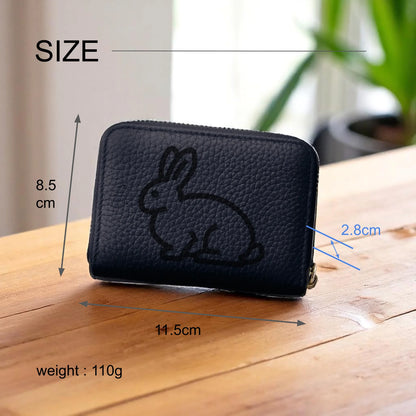 Mini Leather Wallet [うさぎ]